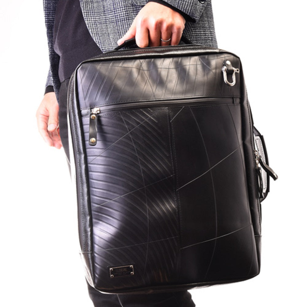 森野帆布コラボ/2WAYビジネスリュック-ブラック-1163【アウトレット製品】