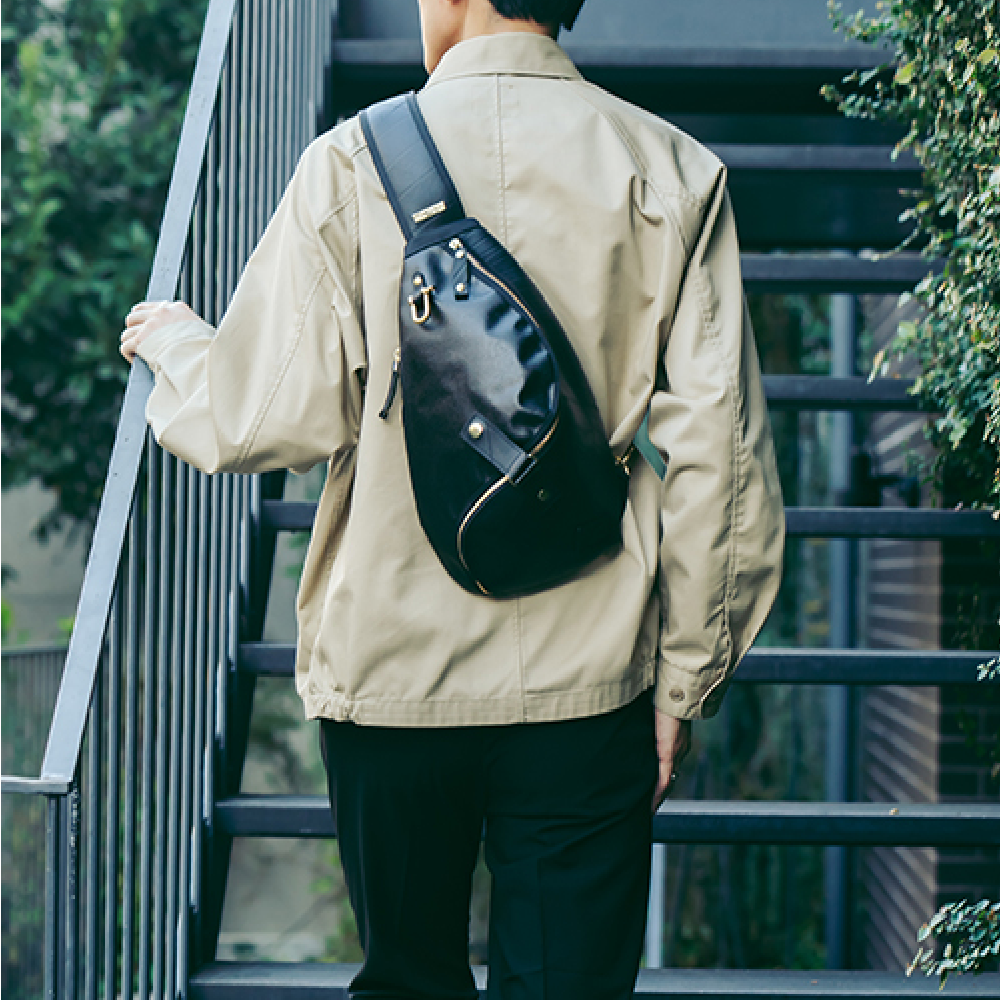 森野帆布コラボ/ワンショルダーバッグspiral PRO MODEL-ゴールド-1150【アウトレット製品】
