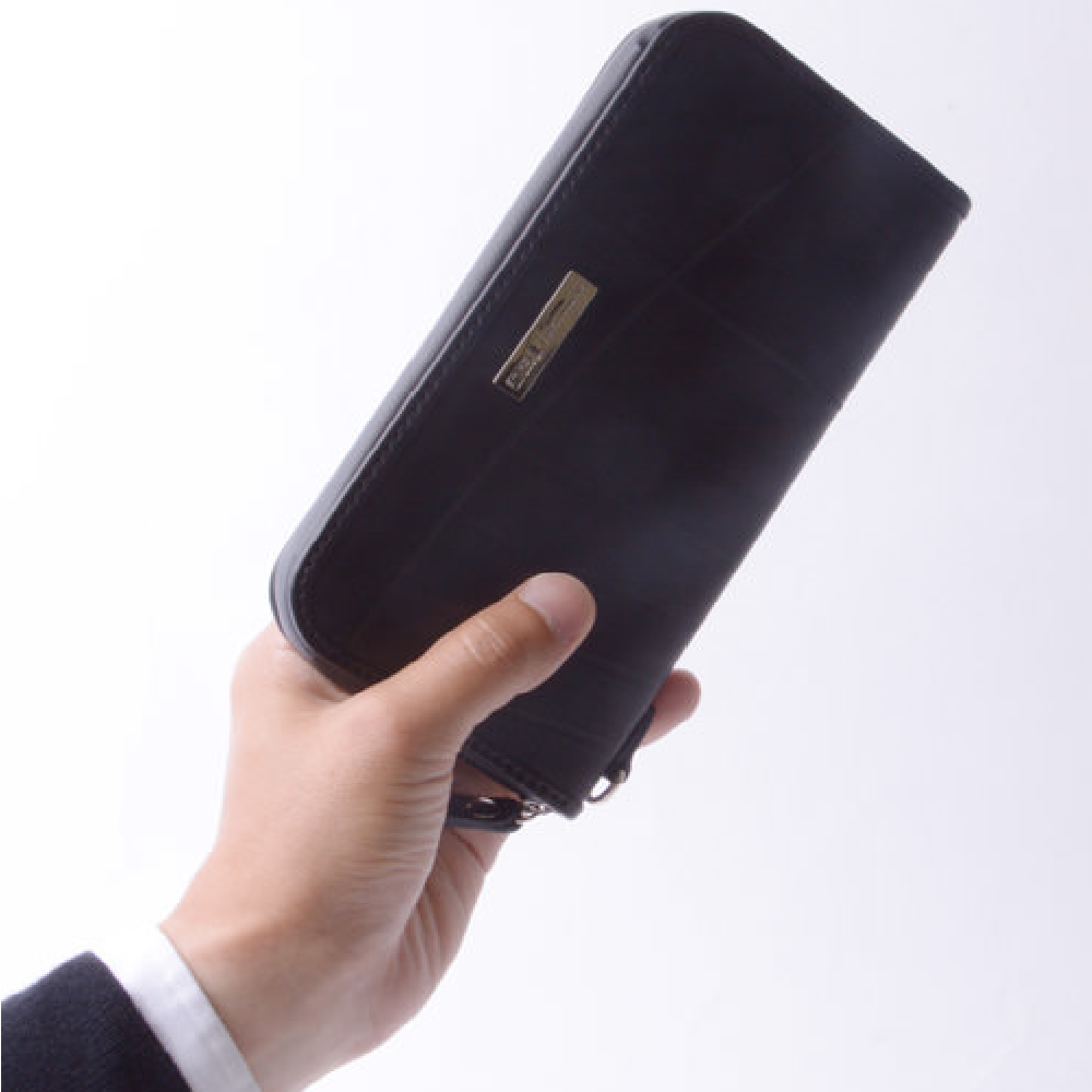 ロングウォレットwaterproof-ブラック-1140【アウトレット製品】
