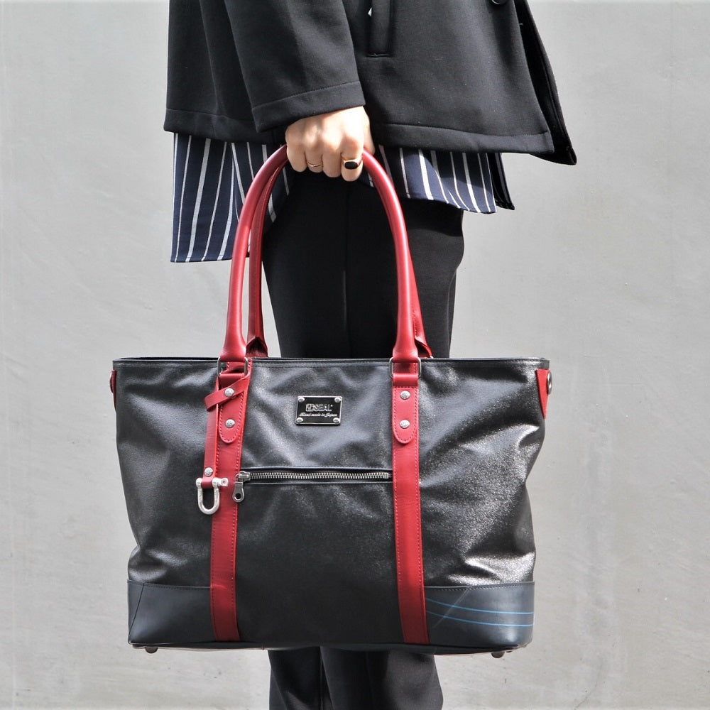 森野帆布コラボ/デザイナーズビジネスバッグ(レッド)【表参道限定モデル】