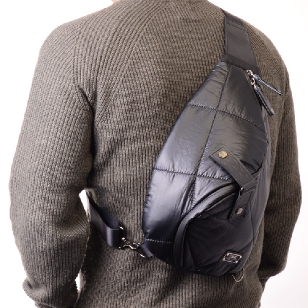 藤倉航装コラボ／ワンショルダーバッグspiral AIR MODEL-ブラック-1188【アウトレット製品】