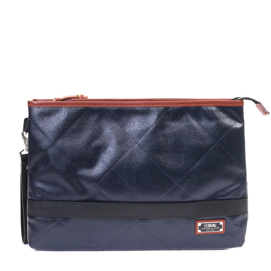 キルティングクラッチバッグ-ネイビー-1180【アウトレット製品】