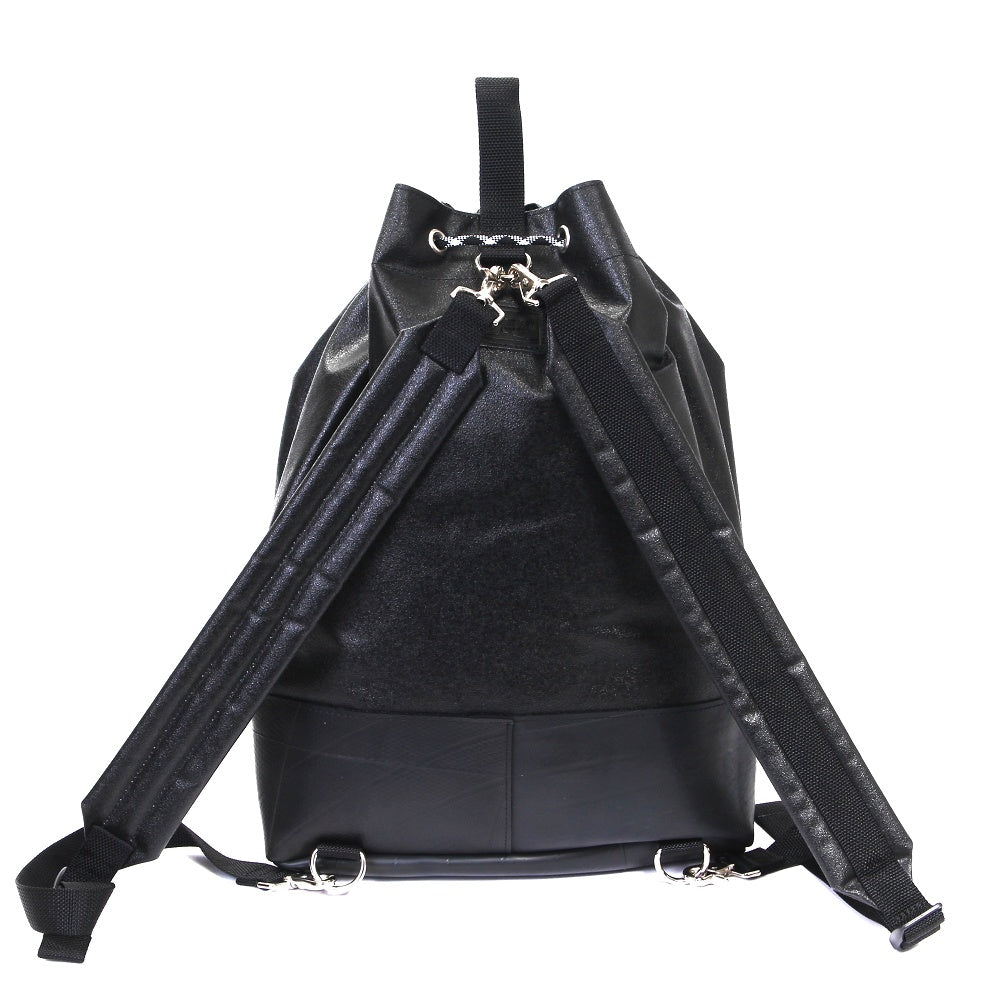 森野帆布コラボ／クロスボディリュックバッグ-ブラック-1189【アウトレット製品】