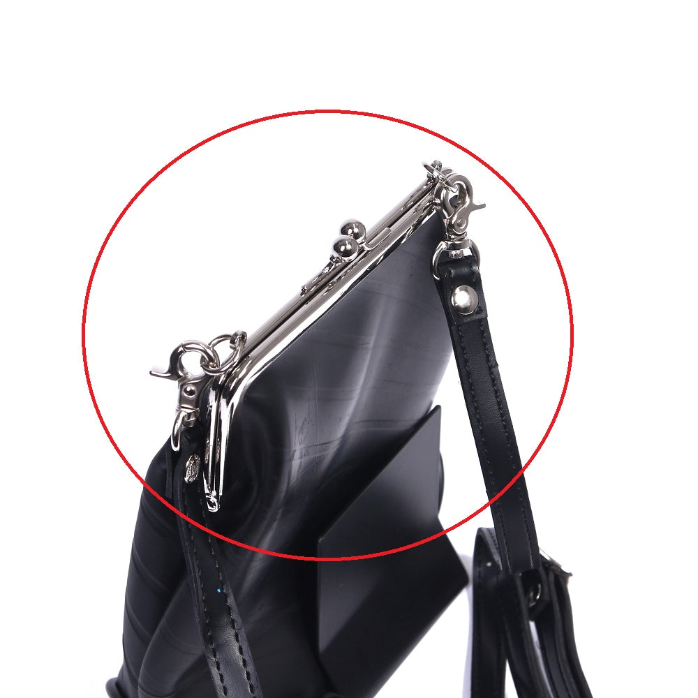キスロックショルダーバッグ -ブラック-1051【アウトレット製品】