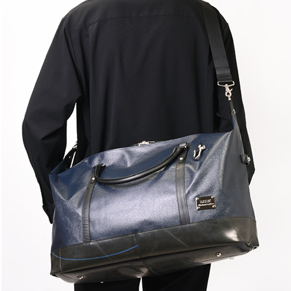 森野帆布コラボ／トラベルボストンバッグ Lサイズ-ブラック-2062【アウトレット製品】