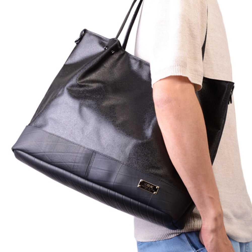 森野帆布コラボ/プレーントートバッグ -ブラック-2107【アウトレット製品】