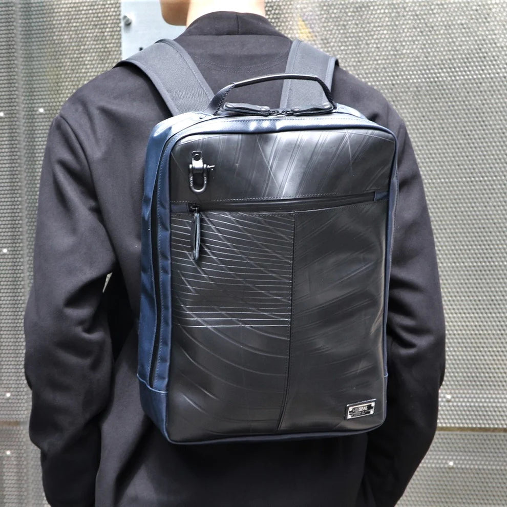 店舗限定　森野帆布コラボ/2WAYビジネスリュック-ネイビー-2064【アウトレット製品】