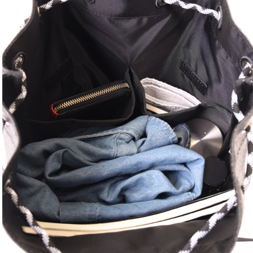 森野帆布コラボ／クロスボディリュックバッグ-ブラック-1189【アウトレット製品】