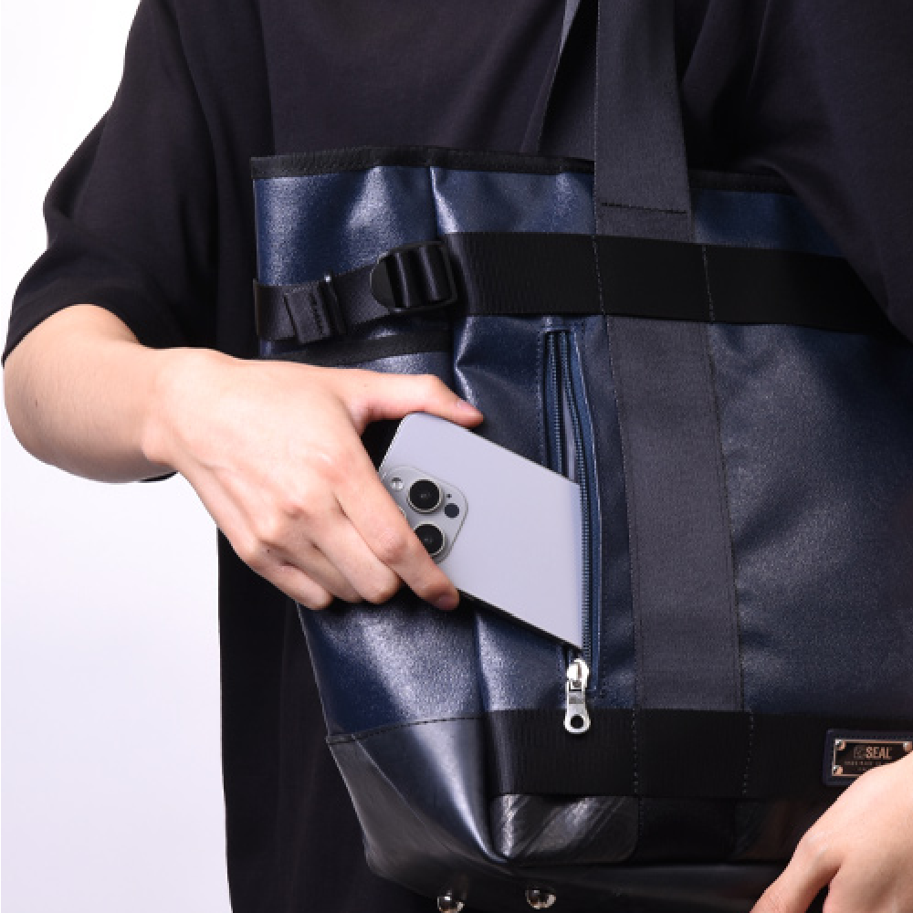 森野帆布コラボ／ビジネストートバッグ-ネイビー-2103【アウトレット製品】