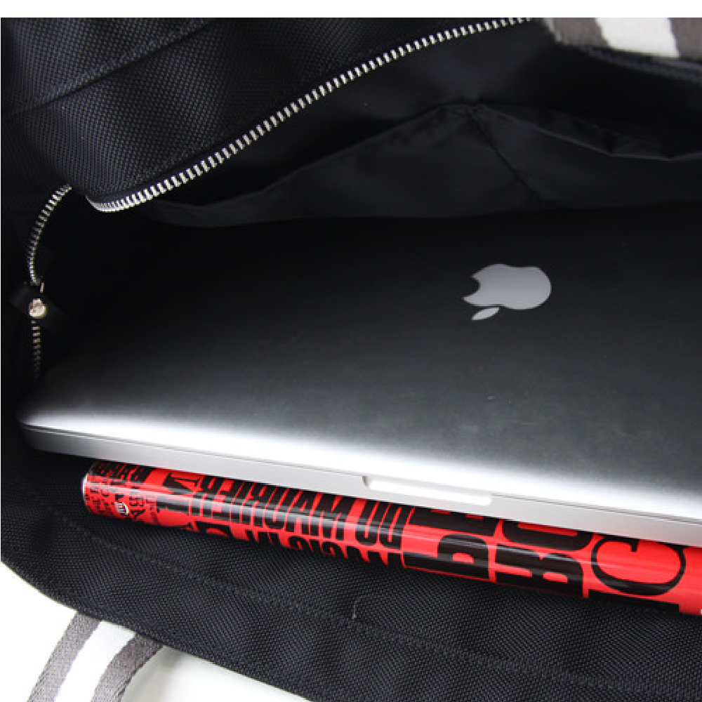 ストライプトートバッグ-レッド×ホワイト-2095【アウトレット製品】