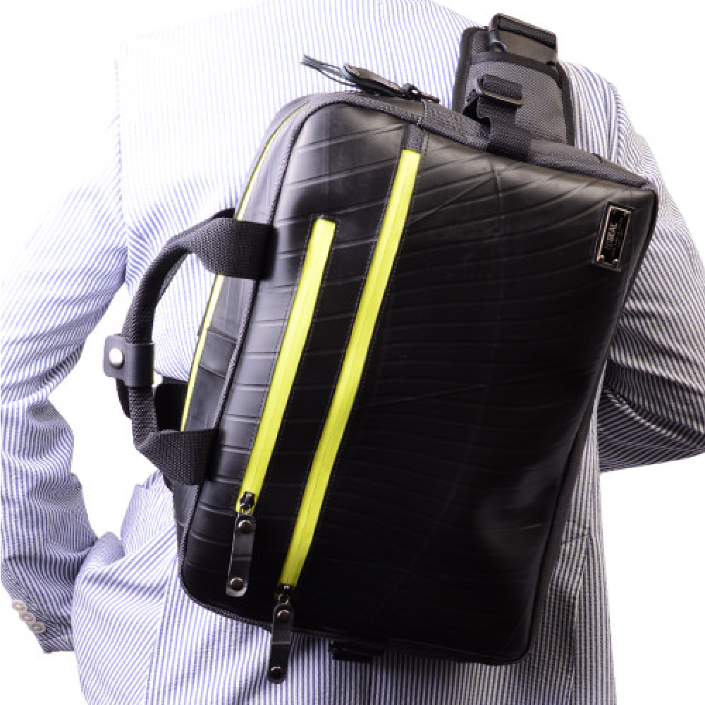 スリングビジネスバッグ-グリーンイエロー-1176【アウトレット製品】