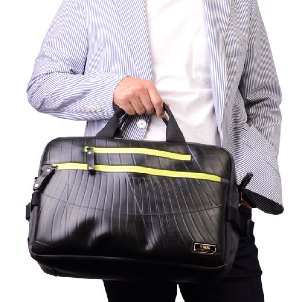 スリングビジネスバッグ-グリーンイエロー-1176【アウトレット製品】