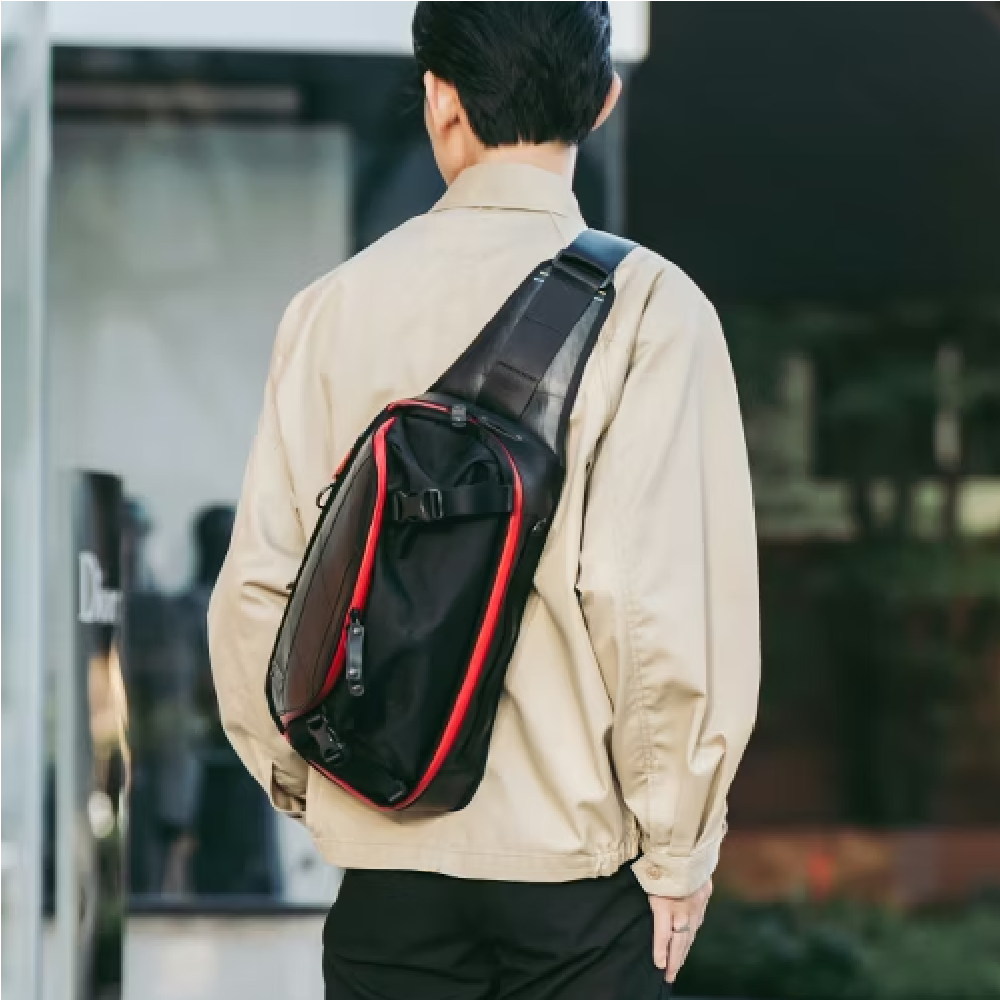 ワンショルダーバッグ エクスパンダブル-ネイビー-1171【アウトレット製品】