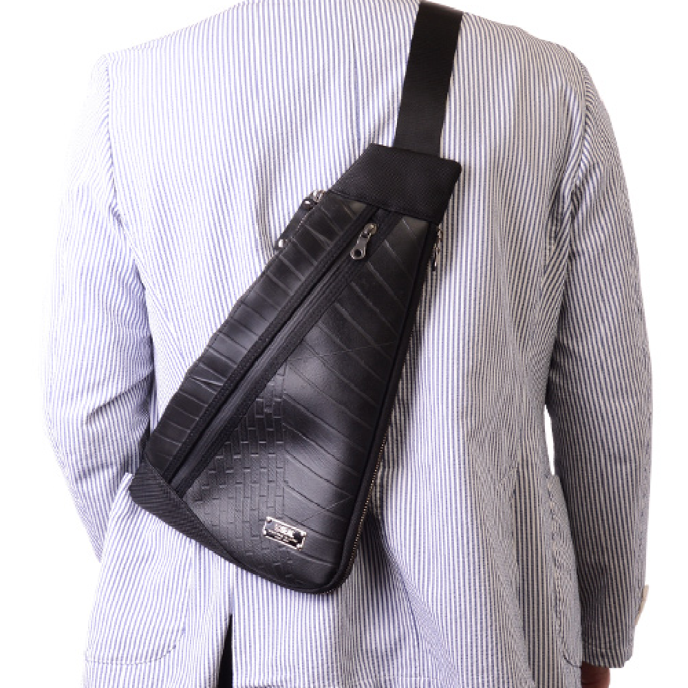 フラットワンショルダーバッグ-ブラック-1187【アウトレット製品】