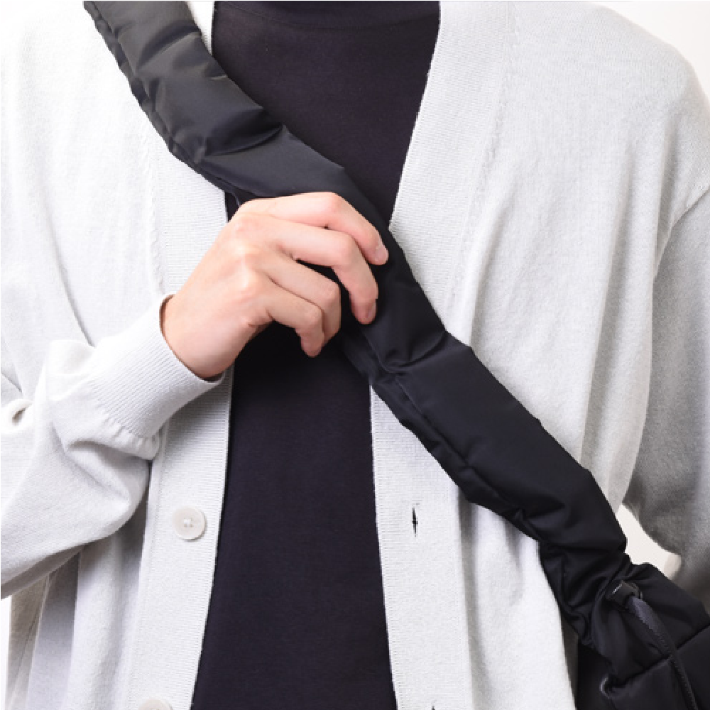 シャーリングショルダーバッグ -ブラック-1156【アウトレット製品】