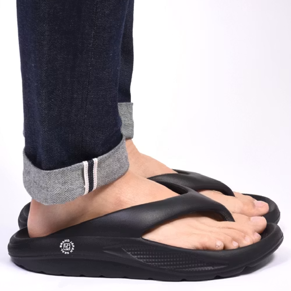 EVA RELAX SANDAL  厚底リラックス サンダル 超軽量-ブラック-Mサイズ-2136【アウトレット製品】