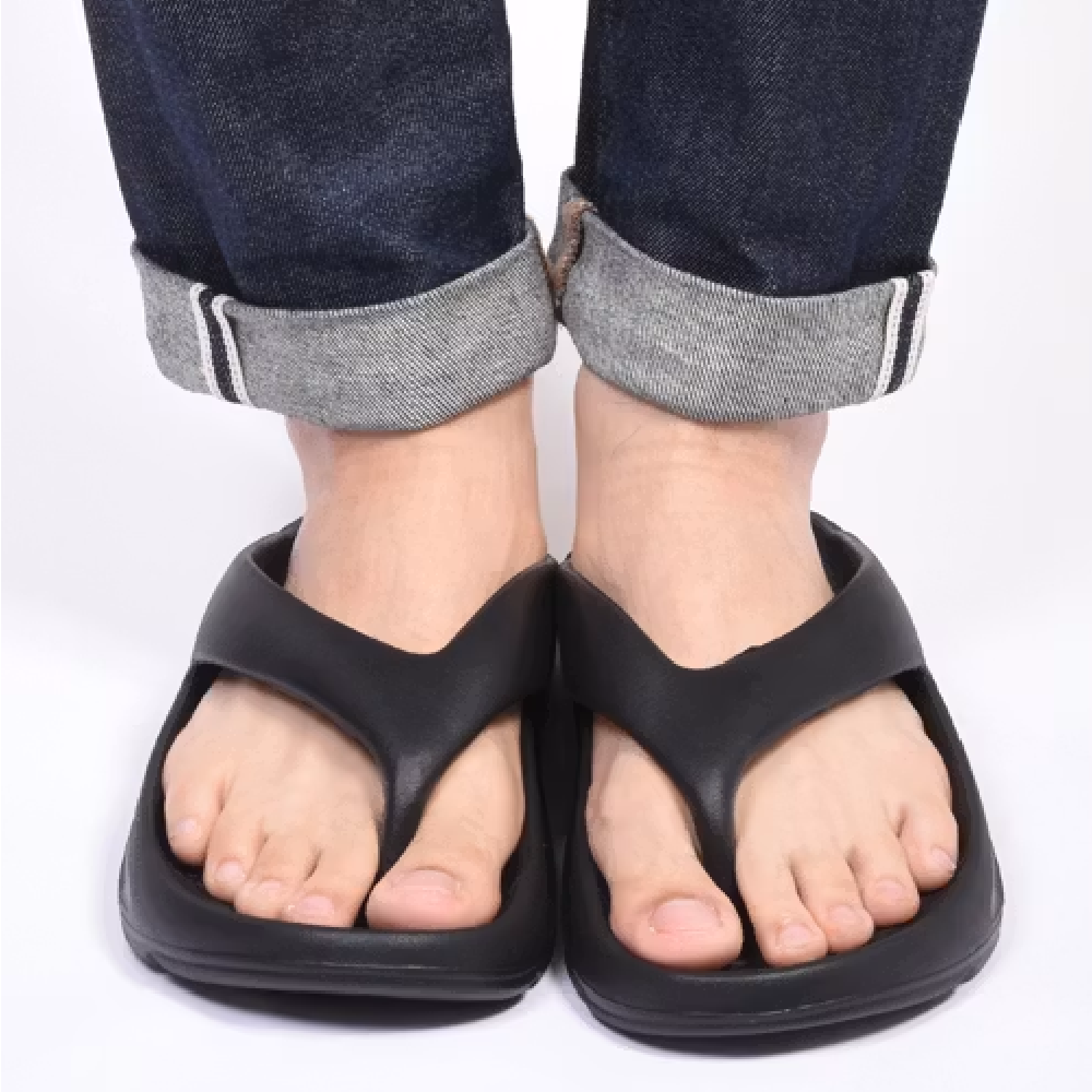 EVA RELAX SANDAL  厚底リラックス サンダル 超軽量-ブラック-Mサイズ-2136【アウトレット製品】