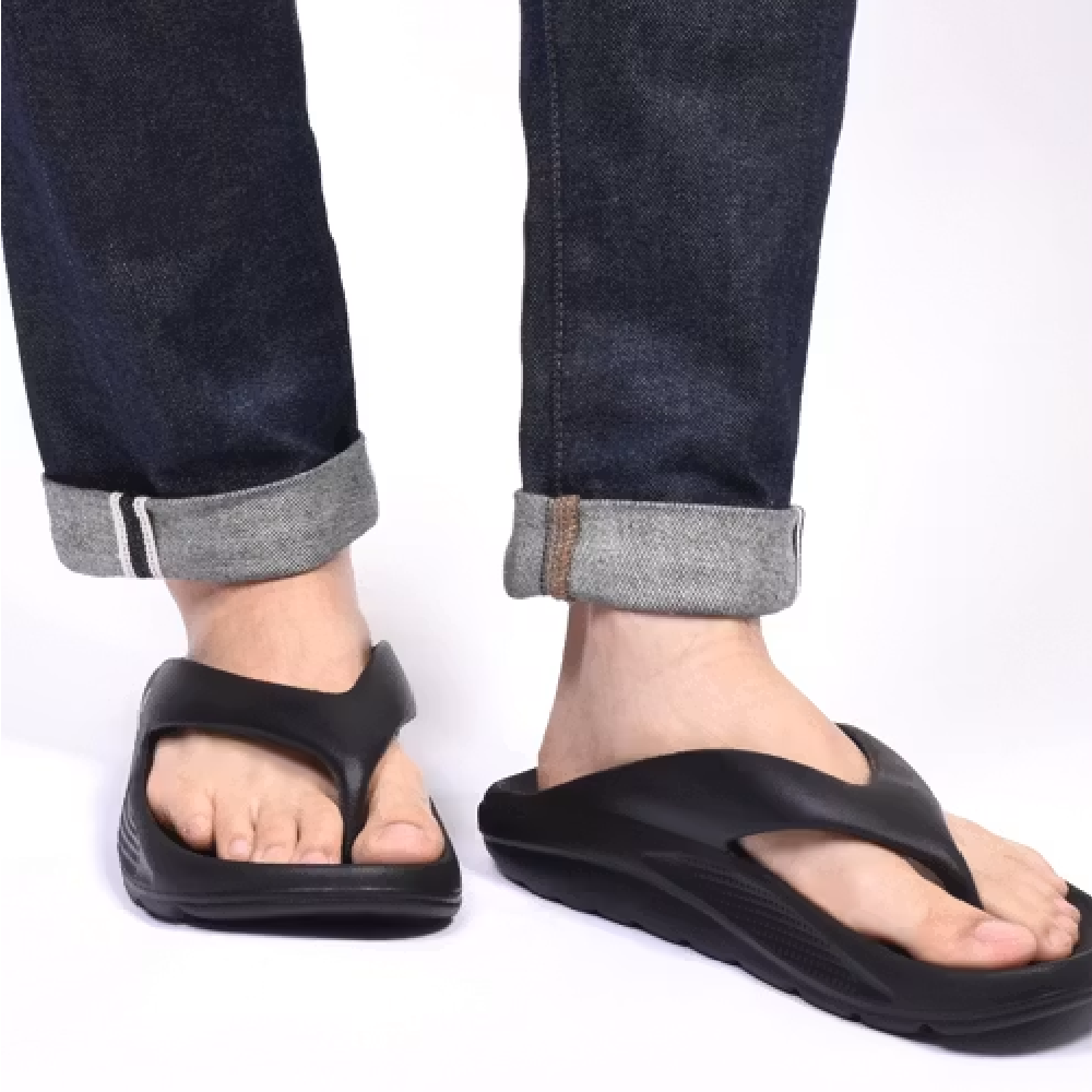 EVA RELAX SANDAL  厚底リラックス サンダル 超軽量-ブラック-Mサイズ-2136【アウトレット製品】