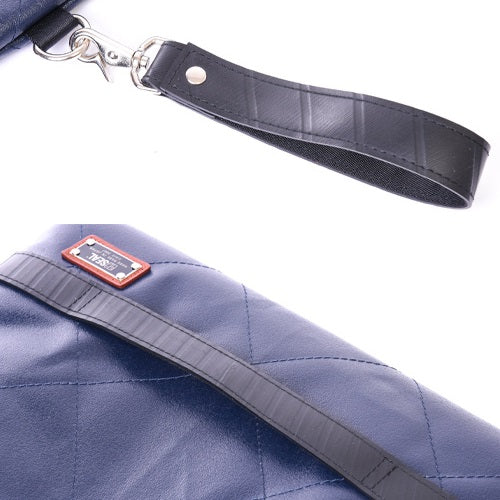 キルティングクラッチバッグ-ネイビー-1180【アウトレット製品】